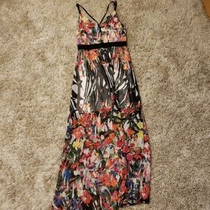 Bebe floral maxi dress